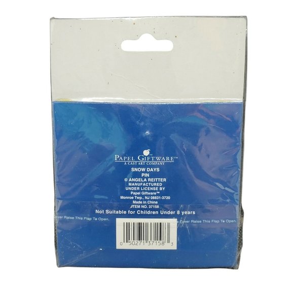 NEW Vintage Papel Giftware Christmas Brooch Pin Enamel Silver Tone Birdhouse - Picture 2 of 4